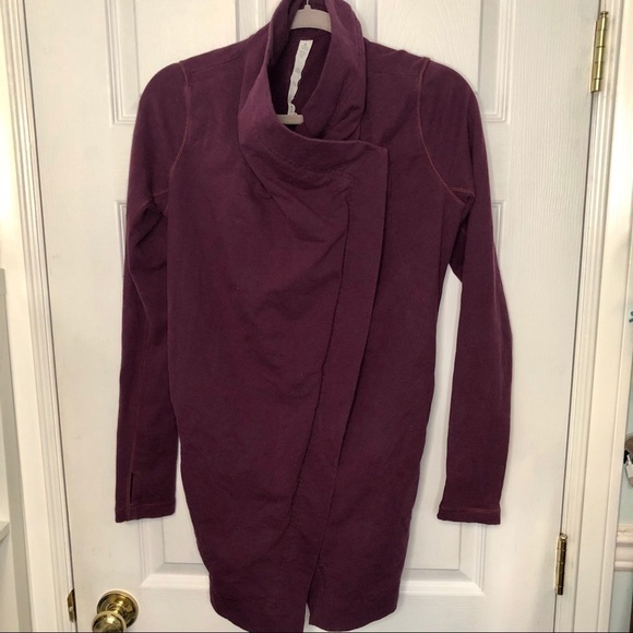 LULULEMON Restore Wrap Cardigan Sweater Grape 4 - Picture 8 of 11
